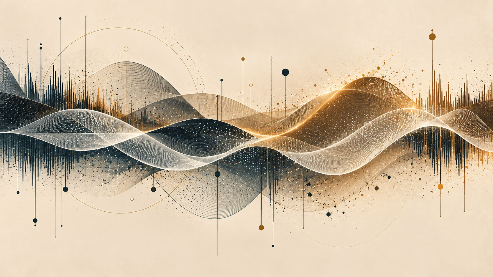 Illustration abstraite du passage du mixage au mastering